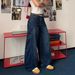 Retro Large Pocket Curved Blade Jeans Men's Autumn New Style High Street Design Loose Slim Straight Wide Leg_mkmklike.com