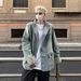 Denim Top Spring/Autumn New Vintage Unique Design Loose Suit Collar Jacket_mkmklike.com