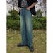 Nordmann American Retro Washed Blue Jeans For Men Loose Straight Leg Cool Long Trendy High Street Versatile Casual Pants_mkmklike.com