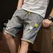Men’S Relaxed Fit Denim Shorts – Stretch Cotton, Adjustable Drawstring & Distressed Details (S-4xl, 4 Washes)_mkmklike.com