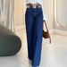 Women's Clothing Women's Retro Minimalist High-Waisted Slimming Straight Leg Casual Jeans No Belt For Formal & Casual For Women_mkmklike.com