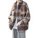 2026 Style For Men, Spring And Autumn, Japanese Lazy Style, High-End Thickened Woolen Plaid Shirt Jacket_mkmklike.com