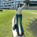 ELLE Free Shipping American Style Retro Low Waist Stretch Slim Fit Versatile Flared Jeans Women Long Pants Dropshipping_mkmklike.com
