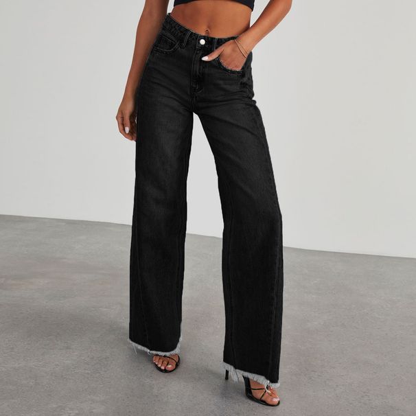 K New Denim Pants For Women, Loose And Casual Straight Leg Wide Leg Pants_mkmklike.com