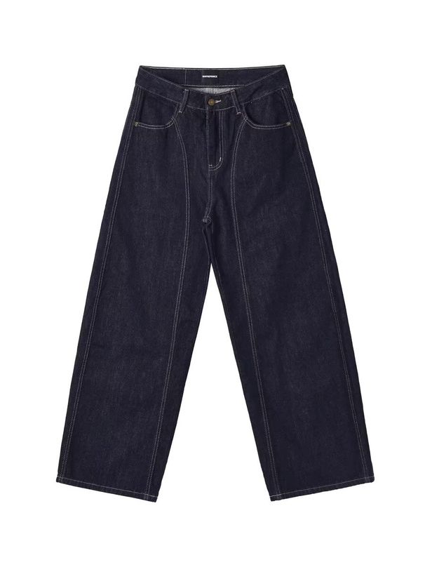 Vintage Black Carpenter Jeans – High Waist Raw Denim With Contrast Stitching (Unisex S-3xl, Heavyweight Workwear Fit)_mkmklike.com