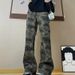 Men's & Women's Camo Cargo Pants, Slim-Fit Straight-Leg Trousers With Utility Pockets, Streetwear High-Waisted Cleanfit Style_mkmklike.com
