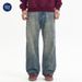 Nordmann Muqiu Clothing | American Street Style Cleanfit Washed Jeans Men's Trendy Brand Vintage Design Patchwork Long Pants_mkmklike.com