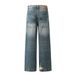 American Style Ripped Patchwork Jeans For Men, Washed Vintage Trendy Cargo Straight Loose Wide-Leg Pants_mkmklike.com
