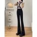 Women's Flared Jeans Spring And Autumn 2025, New High-waisted Slim-fit Design For Tall Individuals, Extended Length,_mkmklike.com