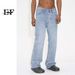 EF JEANS | 2023 New Light Blue Polished White Stretch Jeans With Slightly Pulled Back Waist_mkmklike.com