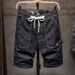 Men's Slim-Fit Stretch Denim Shorts Casual Cargo with Adjustable Belt Loops 5 Inch Inseam Trendy in Sizes 28 to 36_mkmklike.com