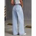Women's High-Waisted Straight Leg Jeans - Sweet & Spicy Style Casual Denim Pants (S-5XL, Black/Light Blue/Medium Blue/Dark Blue/Charcoal)_mkmklike.com