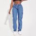 2025 new cross border foreign trade American retro mid waist multi pocket workwear jeans for women casual straight pants_mkmklike.com