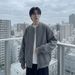 Vintage Japanese-style Waffle Knit Heavy Baseball Men Women, Trendy Brand Spring And Autumn, Casual Versatile Jacket For_mkmklike.com