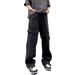 Men's Cargo Pants – Loose Fit Streetwear | 100% Cotton | Trendy Utility Pants | Black Workwear Trousers (S-Xxxl)_mkmklike.com
