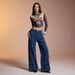 K New Retro Pants With Lace Up Decoration, Loose And Lazy Wide Leg Straight Leg Women's Jeans_mkmklike.com
