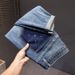 New Retro Washed Jeans Men's Trendy Brand American Slim-fit Jeans Men's Ripped And Fattened Plus Size Jeans_mkmklike.com