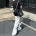 Streetwear Patchwork Jeans For Men – Oversized Relaxed Fit With Washed Denim & Color-Blocking | Vintage-Inspired Baggy Pants (S-XXXL)_mkmklike.com