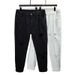 Large Size Men's Spring And Summer Ripped Jeans Men's Elastic Pure Black And White Jeans Men's Loose And Fat Plus Size Pants_mkmklike.com