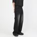 Korean Style Distressed Washed Wide Leg Jeans For Men, Loose Fit Straight Denim Pants, Retro Vintage Slimming Casual Trousers_mkmklike.com
