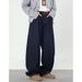 Men's Retro Denim Topstitching Jeans Spring Style Split Silhouette American Straight Leg Loose Trousers_mkmklike.com