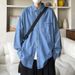 American Long Sleeved Denim Shirt Men's Spring Trend Loose Casual Workwear Cardigan Jacket Clothes_mkmklike.com