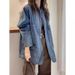 Chicco Chicco Double Pocket Workwear Denim Jacket For Women, European Style Early Autumn New Loose Fashionable Top_mkmklike.com