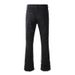 Men Boot Cut Denim Jeans Fringe Release Hem Spliced Black Pants Non Stretch Flared Trousers_mkmklike.com