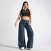 European And American Cross-Border New High-Waisted Slimming Loose Floor-Length Flared Straight-Leg Pants Casual Jeans_mkmklike.com