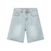 Men's Clothing Distressed Washed Denim Shorts Summer Straight Leg Five Point Retro Mid-Length Pants_mkmklike.com