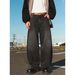 Split Structure Old Washed Jeans Men's Autumn New Retro Profile Scimitar Pants Loose Trendy Brand Long Pants_mkmklike.com