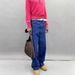 Men's Clothing Original Denim Vujade009 Two Tone Straight Breasted Jeans, Unisex Retro Commuter Casual Trousers_mkmklike.com