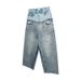 Men's Clothing Double Stitching Design Jeans For Men And Women Loose Versatile Couples Same Style Straight Trousers_mkmklike.com