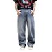 Men's Straight Leg Loose Distressed Casual Pants Retro Style Wide Leg New Style For Spring And Autumn_mkmklike.com