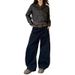 Maillard Unisex Oversized Wide Leg Curved Jeans American Retro Pleated Loose Pants Versatile Spring Autumn Style_mkmklike.com
