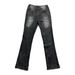 Vintage 517 Slim Fit Stretch Denim Black Washed Bootcut Jeans With Retro Vibe Clean Aesthetic Men's Clothing_mkmklike.com