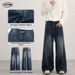 Men's Clothing Irregular Deconstructed A-Line Jeans Slimming Design Streetwear Fashion Denim For Men And Women_mkmklike.com