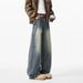 Unisex Vintage High Street Jeans – Oversized Straight Leg Retro Denim Pants For Men & Women_mkmklike.com