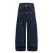 Vintage Patchwork Logging Jeans – Double Waistband, Studded Details & Wide-Leg Fit (Dark Blue, Light Blue, S-XL)_mkmklike.com