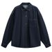 Pulse Turn-down Collar Denim Men 2025 Spring Autumn New Washed Loose Jacket Coat Trendy Brand Versatile Casual Shirt_mkmklike.com