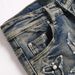 Men's Clothing Men's Stretch Flared Denim Jeans With Rhinestone & Embroidery - High Street Blue Disco Nightclub Skinny Jeans For Youth Fashion_mkmklike.com