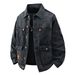 Men's Clothing Autumn Large Pocket Workwear Denim Jacket Men's Loose Casual Fashion Tops 2025 New Cross Border Trend Jacket_mkmklike.com