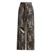 Women's clothing New American Retro Leopard Print High Waist Slim Straight Pants Niche Design Ripped Jeans_mkmklike.com