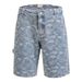 Suitable For All Seasons SKYALAN Men's Paisley Denim Shorts Unisex Summer High Street Fashion Brand Ins Internet Celebrity Hip Hop Pants_mkmklike.com