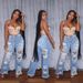 Women's Sexy Fashion Burnt Flowers Ripped Jeans Ready For Sale_mkmklike.com