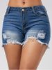 K Fashionable And Versatile Ripped Tassel Denim Shorts For Women_mkmklike.com