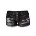 Distressed Denim Shorts For Women – High-Waisted Button-Fly Frayed Hem Summer Shorts (Light Blue/Black/Grey/Dark Blue, S-2XL)_mkmklike.com