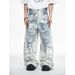 Retro 3D Printed Keychain Jeans Men's Baggy Wide-Leg Denim Pants with Digital Kangaroo Print Distressed Detailing_mkmklike.com