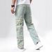 Men's Straight Leg Jeans - Classic Blue Denim Pants With Distressed Details For Casual & Streetwear Style_mkmklike.com