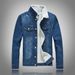 Men's Clothing Men's Winter Large Size Lamb Wool Denim Jacket Blue Slim Long Sleeve Jacket Plus Velvet Top_mkmklike.com